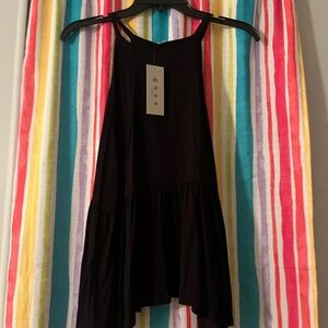 Gaze Black Flowy Sleeveless Blouse
